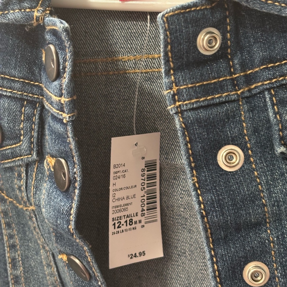 The Children's Place Dark Blue Jean Jacket for Kids - Picture 3 of 4